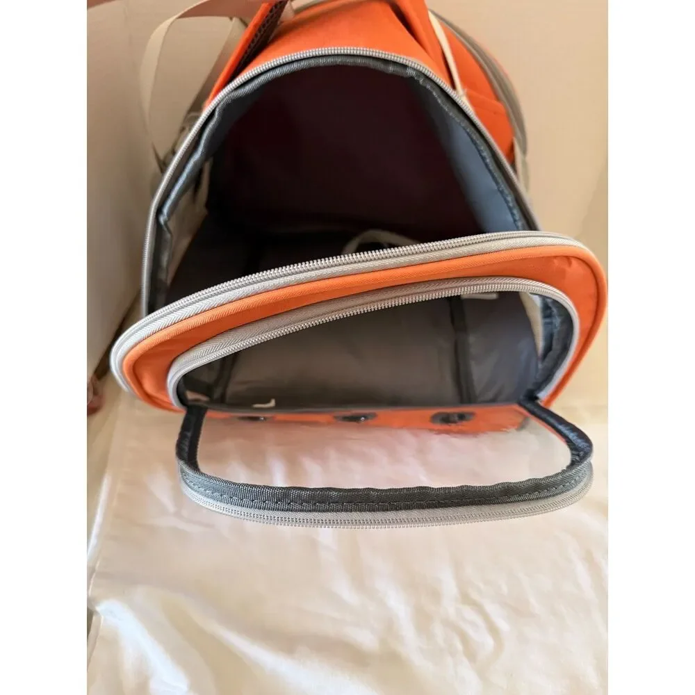 Small Pet Carrier Mesh sided Orange NWOT